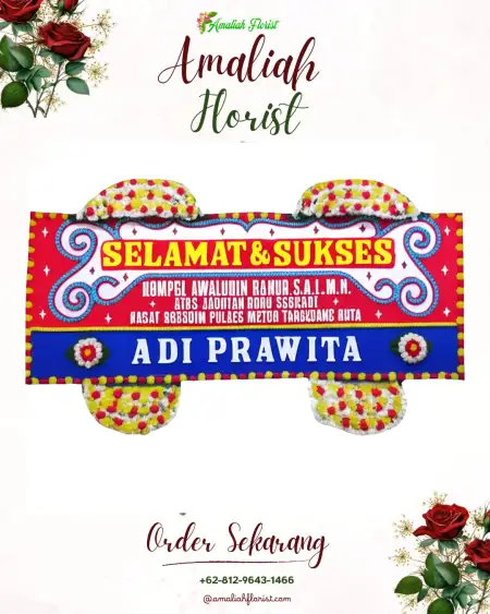 Papan Bunga Ucapan Selamat Setrojenar